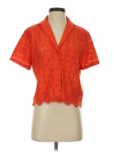 Pre-owned Desigual Short Sleeve Blouse In Orange