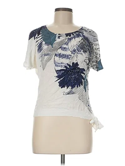 Pre-owned Desigual Short Sleeve T-shirt In Ivory