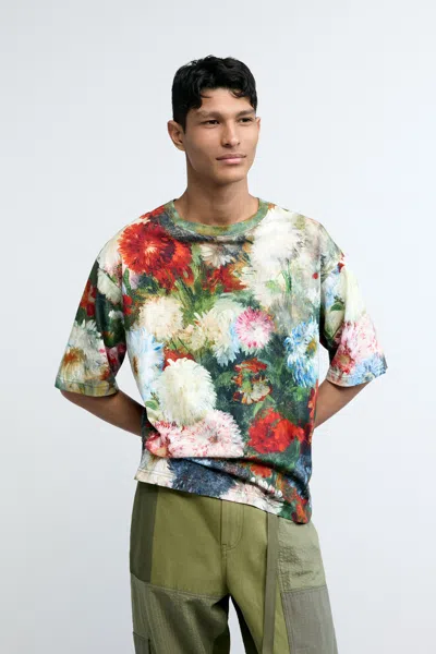 Desigual Short-sleeve Garden T-shirt In Multi