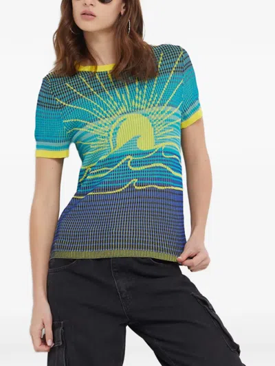 Desigual Short-sleeve T-shirt In Animal Print