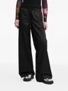 Desigual Side-stripe Palazzo Pants In Black