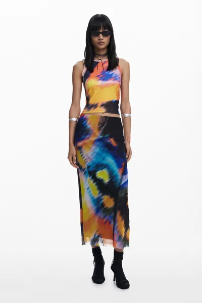 Desigual Skirt Designed By Mr. Christian Lacroix In Black