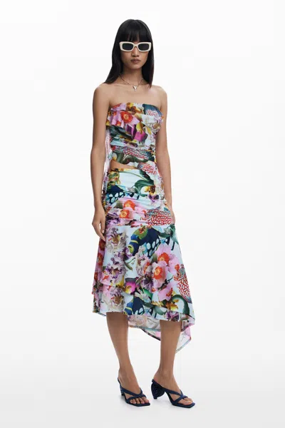 Desigual Skirt Designed By Mr. Christian Lacroix In Material Finishes