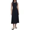 Desigual Sleeveless A-line Midi Dress In Black
