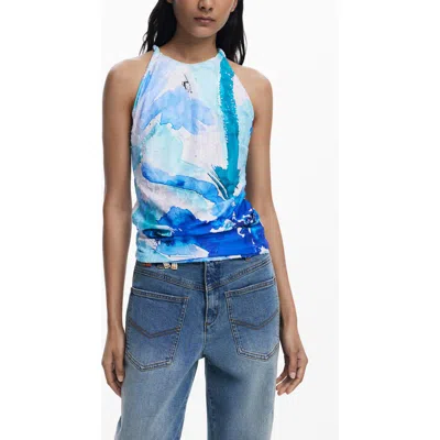 DESIGUAL DESIGUAL SLEEVELESS ABSTRACT PRINT TOP