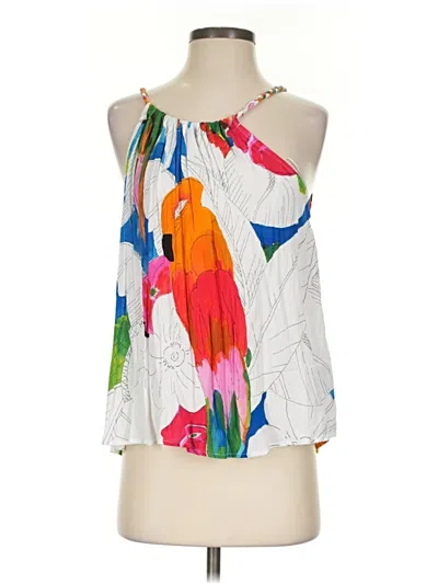 Pre-owned Desigual Sleeveless Blouse In White