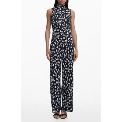 Desigual Sleeveless Jumpsuit In Black
