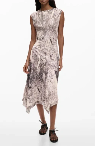 Desigual Sleeveless Midi Dress In Multi