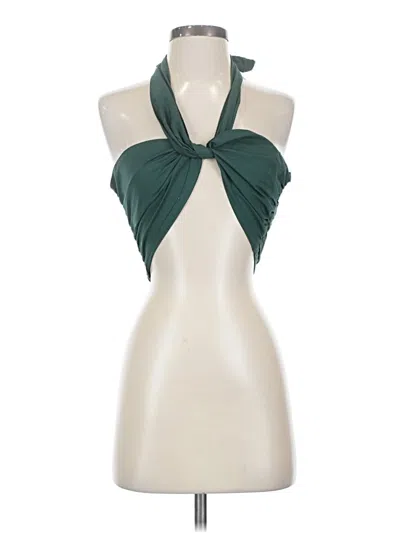 Pre-owned Desigual Sleeveless Top Green Halter Neckline Tops