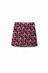 Desigual Slim Circle Miniskirt In Black