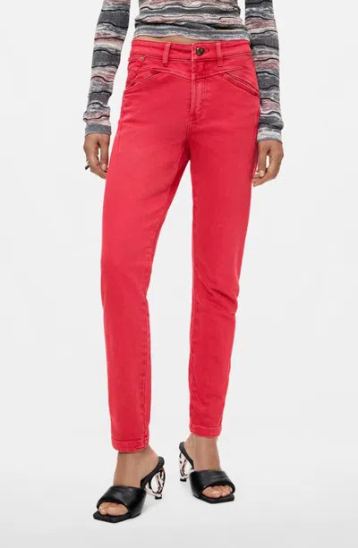 Desigual Slim Leg Jeans In Medium Beige