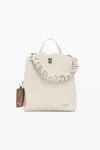 Desigual Small Backpack With Engravings In White