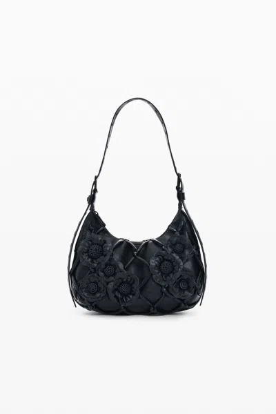 Desigual Small Bag Flowers Red In Black