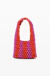 Desigual Small Beaded Bag In Orange