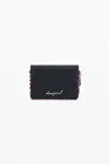 Desigual Small Braided Leather-effect Wallet In Black