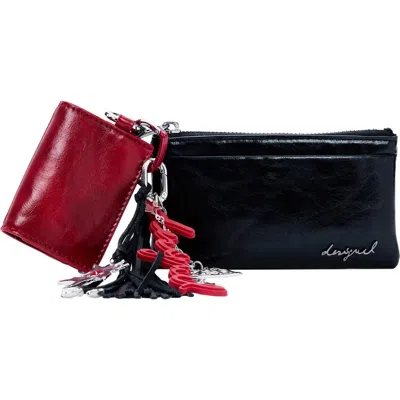 Desigual Small Charm Wallet In Black