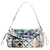 Desigual Small Collage Perforated Crossbody Bag In White