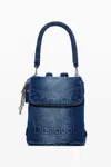 Desigual Blue Polyethylene Backpack In Blue