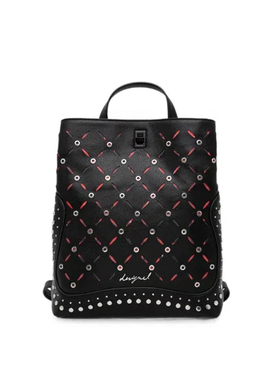 Desigual Small Eyelet-embellished Studded Backpack In Multi