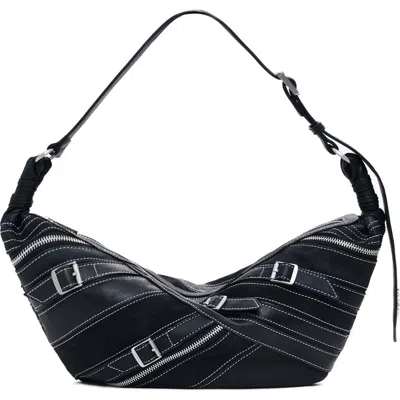 Desigual Small Faux Leather Shoulder Bag In Black