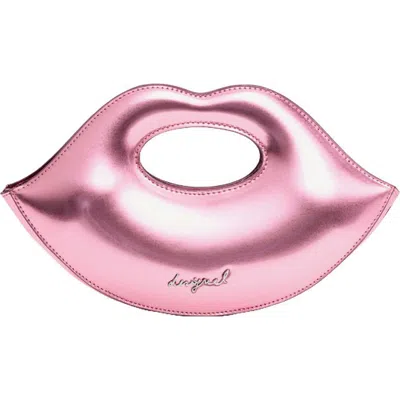 Desigual Small Lips Shoulder Bag In Pink