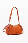 Desigual Small Logo Bag In Orange