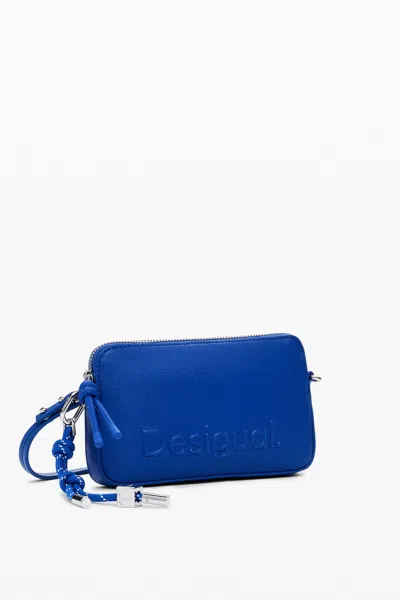 Desigual Small Logo Wallet In Blue