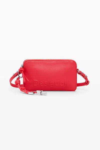Desigual Small Logo Wallet In Red