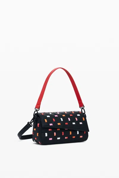 Desigual Small Perforated Bag In Black
