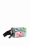 Desigual Small Psychedelic Crossbody Bag In Material Finishes