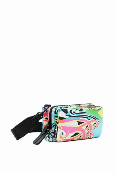 Desigual Small Psychedelic Crossbody Bag In Material Finishes