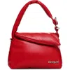 Desigual Small Quilted Sheepskin Leather Handbag