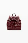 Desigual Small Shiny Backpack Bow In Brown
