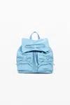 Desigual Small Shiny Bow Backpack In Blue