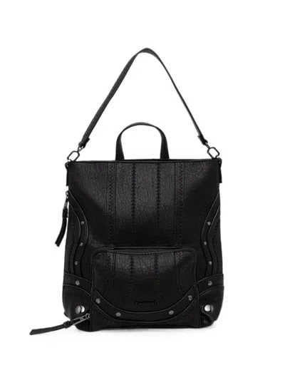 Desigual Small Stud-embellished Backpack In Black