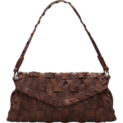 Desigual Small Woven Handbag In Brown