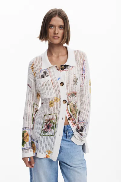 DESIGUAL STAMP CARDIGAN