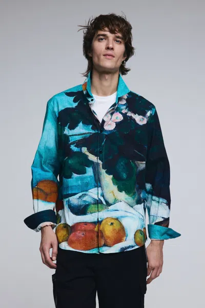 Desigual Still Life Check Shirt In Blue