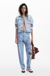 Desigual Straight Hindi Jeans In Blue