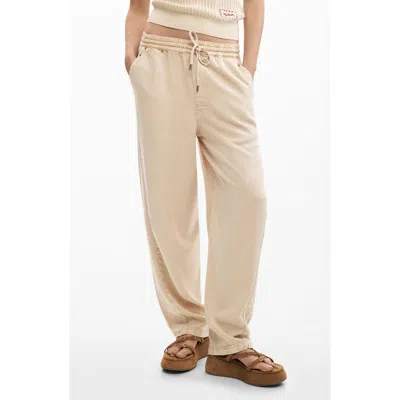 Desigual Straight Leg Jeans In Neutral