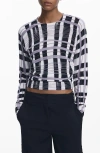 Desigual Stripe Crewneck Sweater In Multi