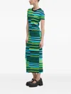 Desigual Disconnected Stripe Knit Dress In Multi
