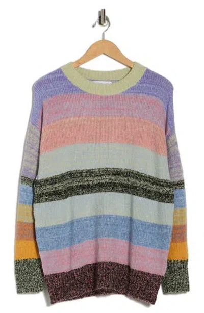 Desigual Stripe Pullover Sweater In Multi