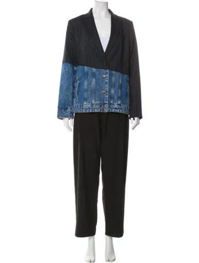 Pre-owned Desigual Striped Pant Set W/ Tags In Green