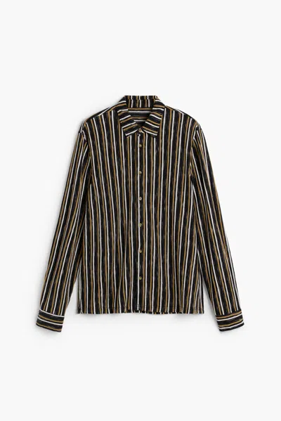 Desigual Striped Shirt In Brown
