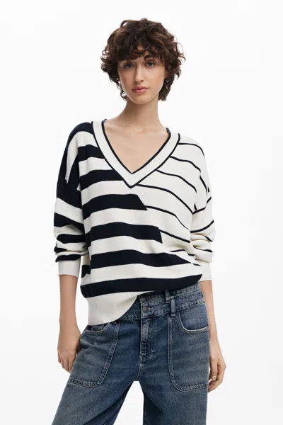 DESIGUAL STRIPED SWEATER