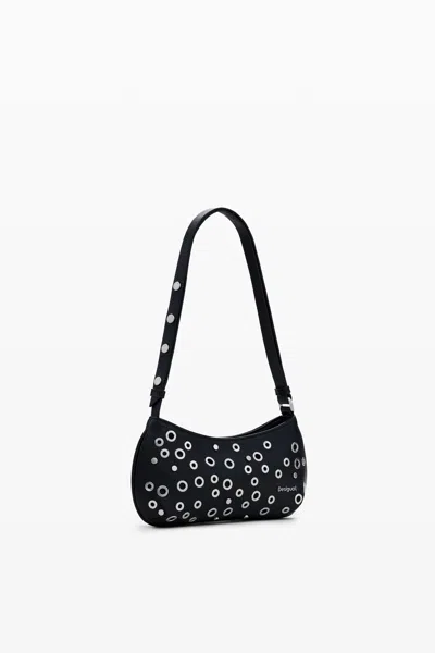 Desigual Studded Crossbody Bag In Black