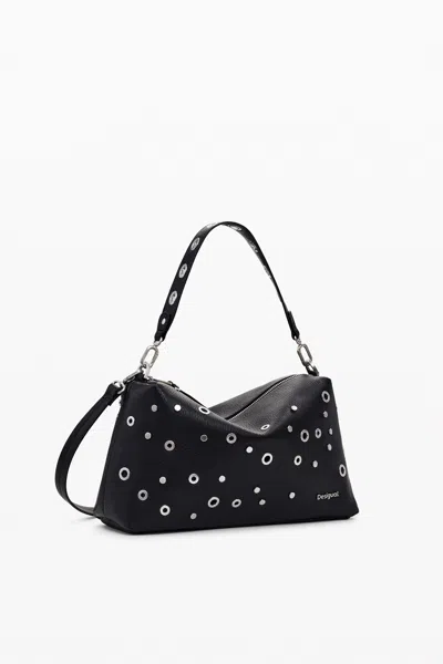Desigual Studded Handbag In Black
