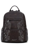 Desigual Studded Mini Backpack In Brown