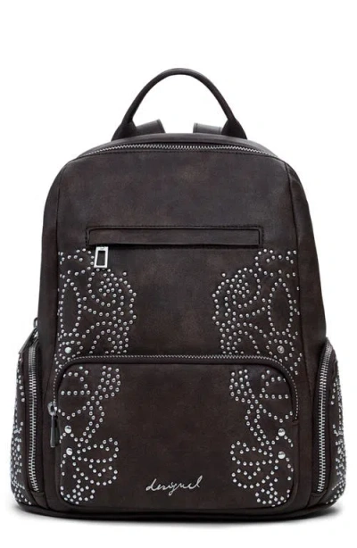 Desigual Studded Mini Backpack In Brown